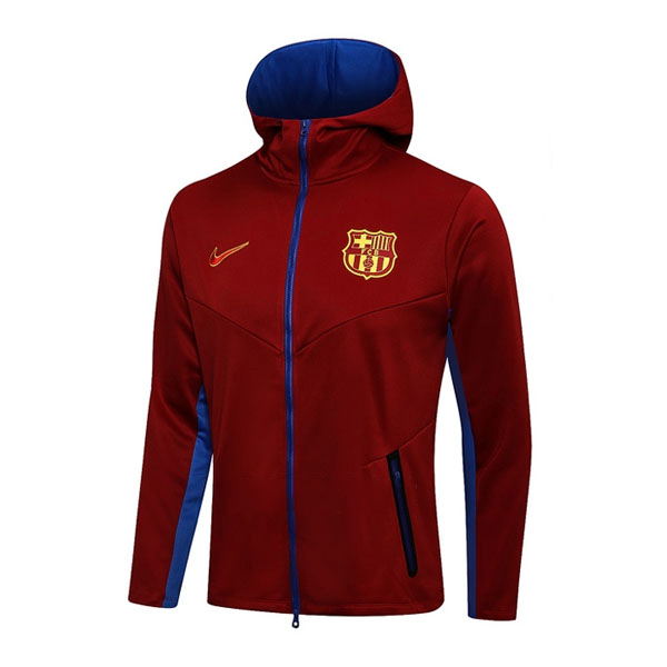 Chaqueta Con Capucha Barcelona 2021/2022 Rojo